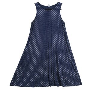 Old Navy Womens Navy Blue Polka Dot Sleeveless Swing Mini Dress Size M